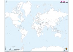 Welt Umrisskarte  - Digital File