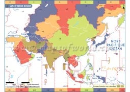 Asia Time Zone French - Digital File