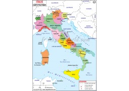 Carte Italie-Italy Political Map - Digital File