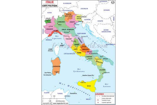 Carte Italie-Italy Political Map