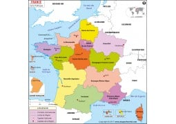 France Carte Politique-France Political Map - Digital File