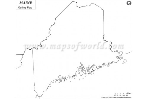 Blank Map of Maine