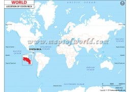 Costa Rica Location Map - Digital File