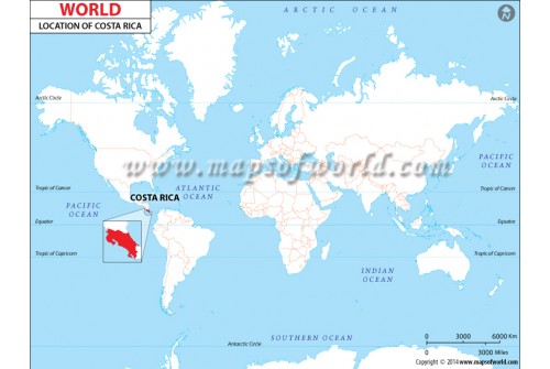Buy Costa Rica Location Map