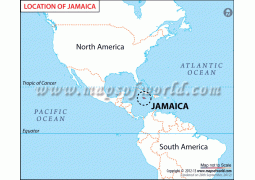 Jamaica Location Map - Digital File