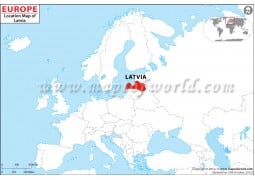Latvia Location Map - Digital File