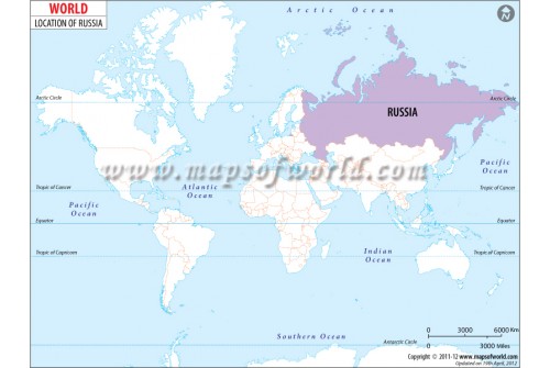 Russia Location Map