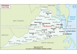 Virginia Airports Map - Digital File