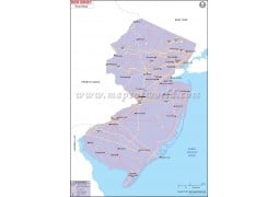 New Jersey Road Map - Digital File