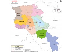 Armenia Map In Portuguese - Digital File