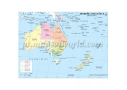 Australia Oceania Political Map - Digital File