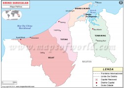 Brunei Portuguese Map - Digital File