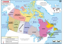 Canada Map in Portuguese - Digital File