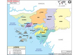 Guinea Bissau Map - Digital File