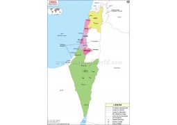 Israel Map in Portuguese - Digital File