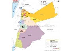 Jordan Map In Portuguese - Digital File