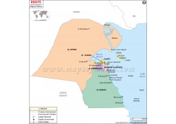 Kuwait Portuguese Map - Digital File