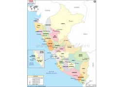 Peru Portuguese Map - Digital File