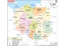 Poland Map In Portuguese - Digital File