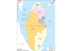 Qatar Map In Portuguese - Digital File