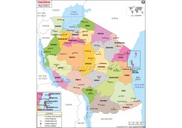 Tanzania Portuguese Map - Digital File