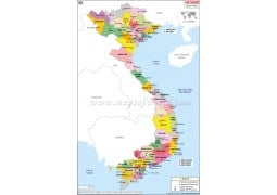 Vietnam Map In Portuguese - Digital File
