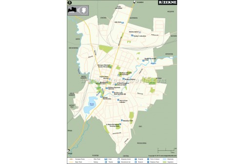 Rezekne City Map
