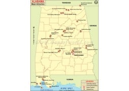 Alabama Major Attraction Map - Digital File