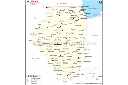Illinois Cities Map