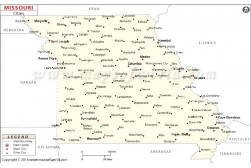 Missouri Cities Map