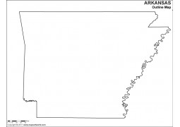 Arkansas Outline Map - Digital File