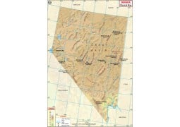 Physical Map of Nevada - Digital File