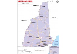 New Hampshire Road Map - Digital File