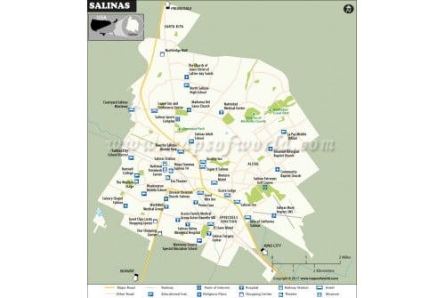 Salinas Map, California