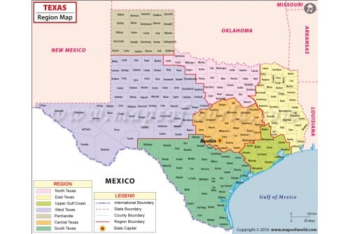 Texas Regions Map