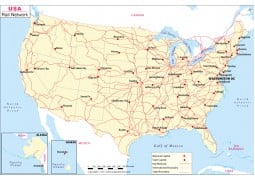 US Rail Network Map  - Digital File