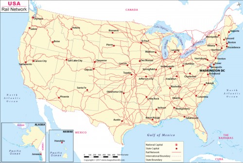 US Rail Network Map 
