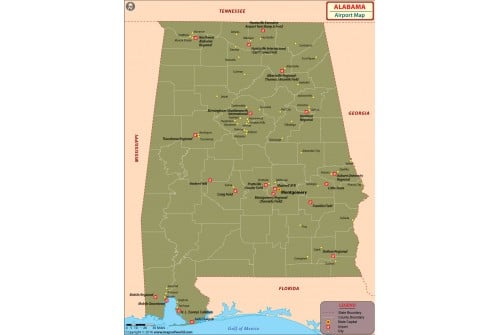 Alabama Airports Map