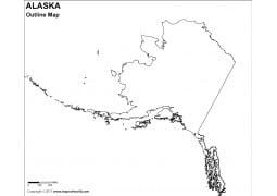 Alaska Outline Map - Digital File