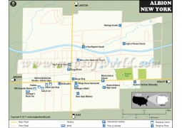 Albion Village Map, New York - Digital File