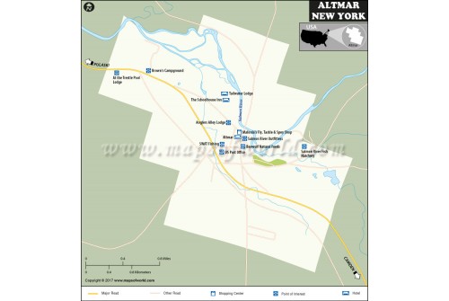 Altmar Hamlet Village Map, New York