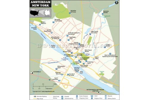 Amsterdam City Map, New York