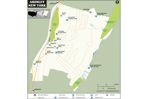 Ardsley Village Map, New York