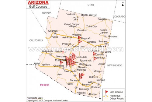 Arizona Golf Courses Map