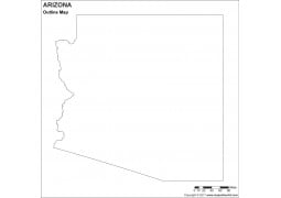 Blank Map of Arizona - Digital File