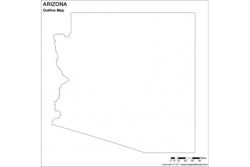 Blank Map of Arizona