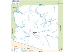 Arizona River Map - Digital File