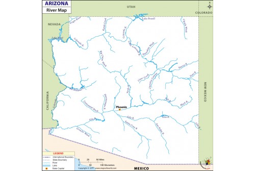 Arizona River Map