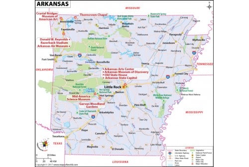 Reference Map of Arkansas 