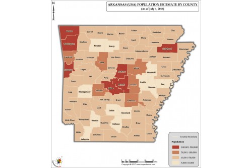 Arkansas Population Estimate By County 2016 Map